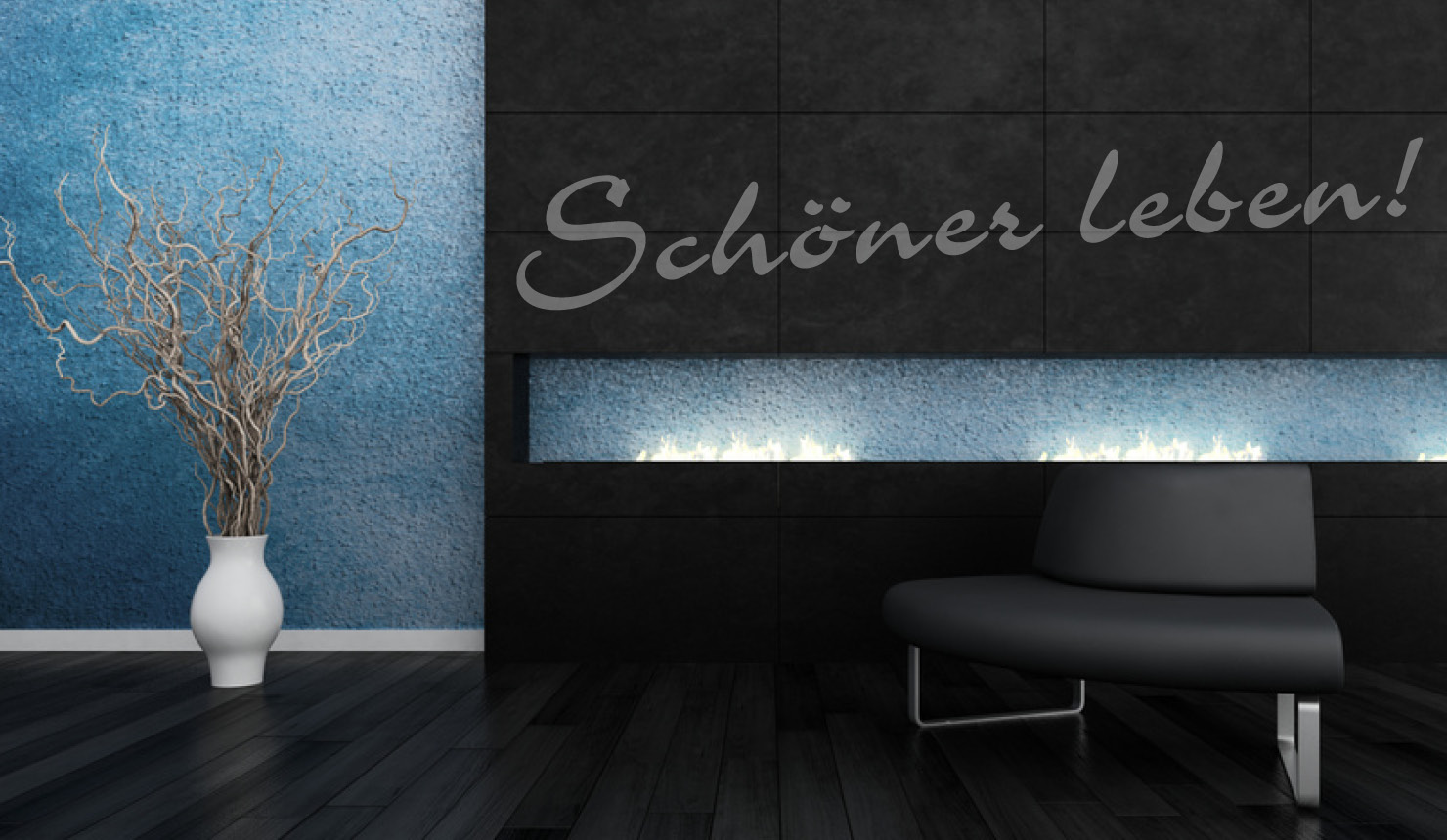Wohnzimmer schwarz-weiß